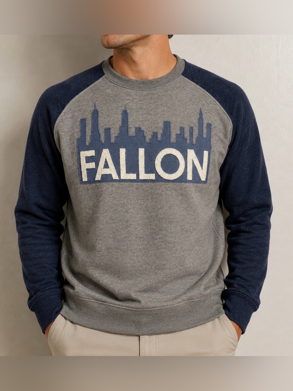 Jimmy Fallon Race Thru New York Crewneck Sweatshirt NY Skyline Men's Size Small